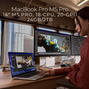 MacBook Pro (14 inch, M5 Pro, 2026) 18 CPU – 20C GPU – 24GB Unified Memory – 2TB SSD Storage